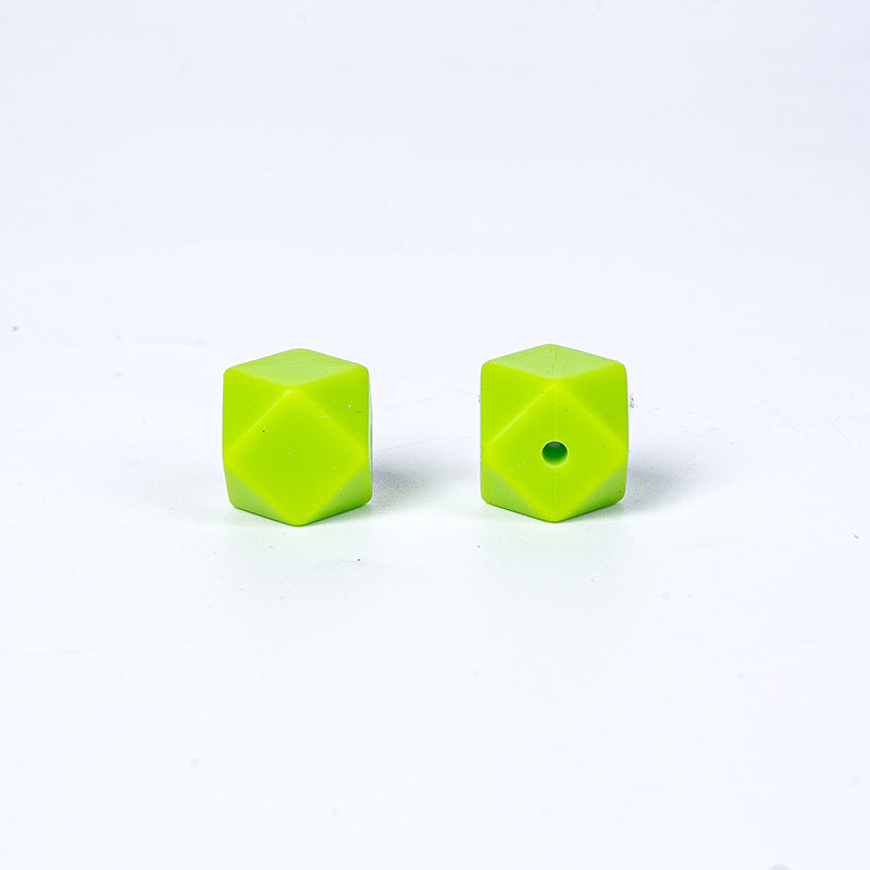 Al por mayor 50 piezas de 50 piezas de 17 mm de forma hexagonal de silicona
